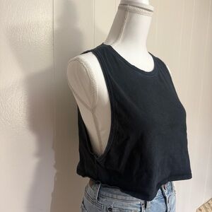 Offline by Aerie black muscle crop tank top